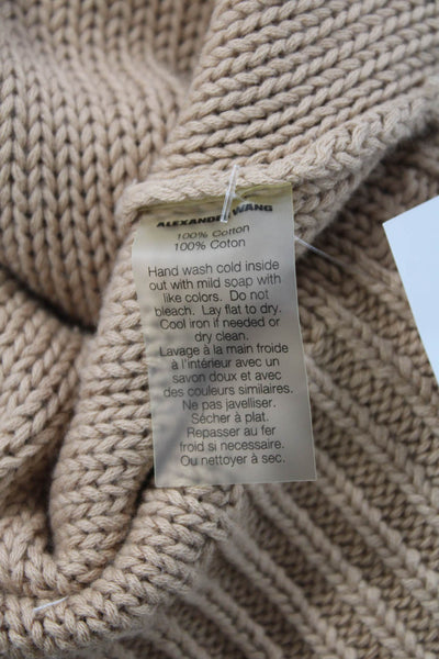 T Alexander Wang Women Pullover Hoodie Beige 100% Cotton Size M