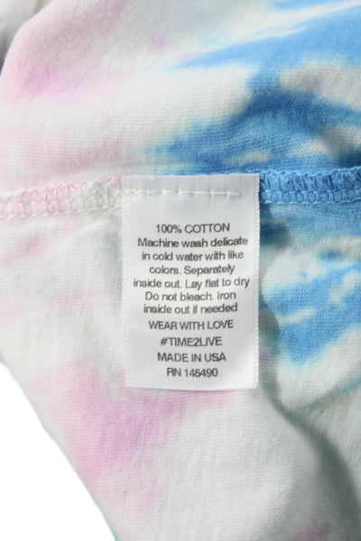 Electric & Rose Women Basic Tank White Cotton Sleeveless Crew Neck Size XS
