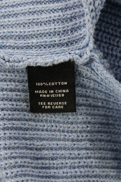 525 America Womens Light Blue V-Neck Pullover Sweater Long Sleeve Size M
