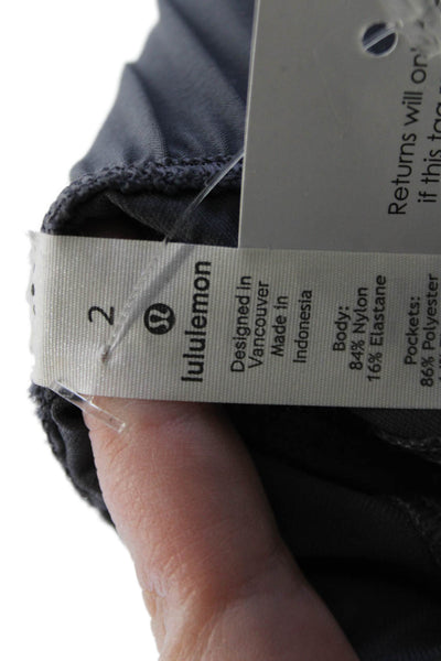Lululemon Womens Cropped Capri Pants Dark Gray Size 2