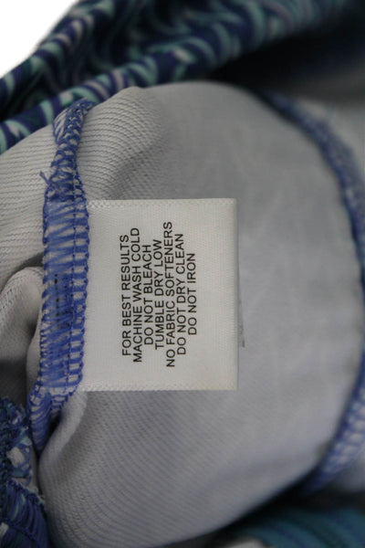 Peter Millar Unisex Windbreaker Jacket Blue Aztec Collared Zip Size S