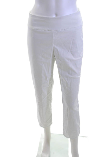 Up! Womens White Cropped Capri Pants Size 6