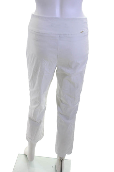 Up! Womens White Cropped Capri Pants Size 6