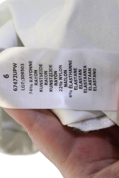 Up! Womens White Cropped Capri Pants Size 6