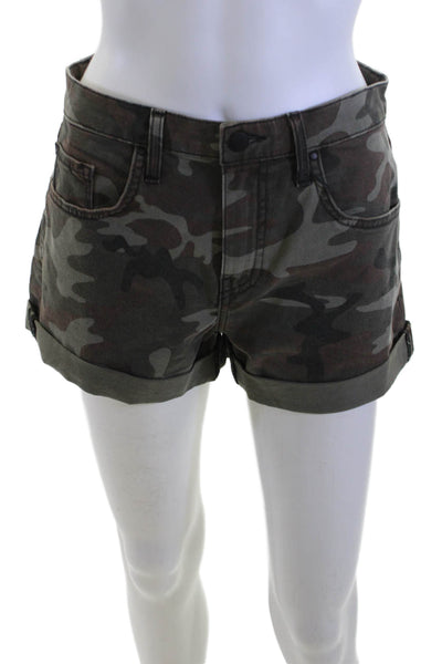 Velvet by Graham & Spencer Unisex Green Camo Shorts Size 25