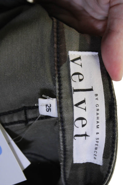 Velvet by Graham & Spencer Unisex Green Camo Shorts Size 25