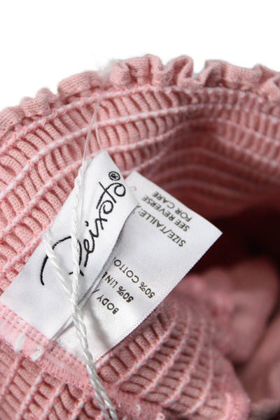 Peixoto, Womens Peasant Mini Skirt Pink 50% Linen 50% Cotton Size XS