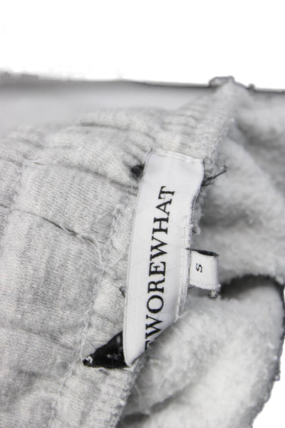 Weworewhat Unisex Jogger Sweatpants Gray Drawstring 70/30 Cotton Size S