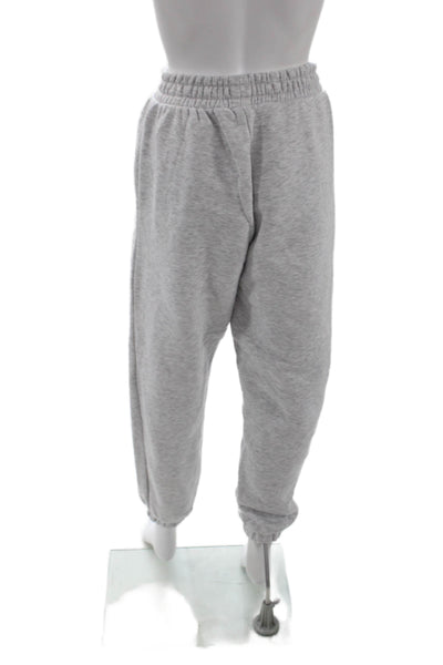 Weworewhat Unisex Jogger Sweatpants Gray Drawstring 70/30 Cotton Size S