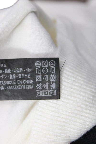 Zara Knit Women Basic T-Shirt White Crew Neck Short Sleeve Size S