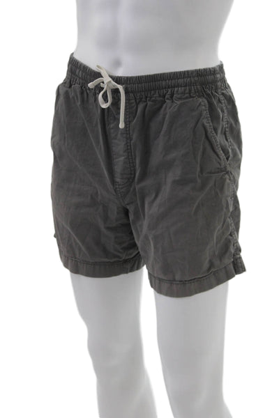 J Crew Mens Sweat Shorts Dark Gray Drawstring 98% Cotton Size S
