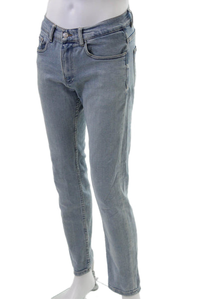 Zara Men Straight Jeans Gray Cotton 90s Button Inseam 31 Size 30