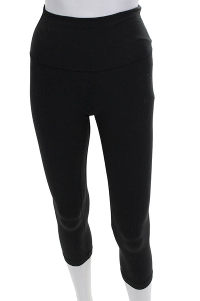 Lululemon Women Capri Cropped Leggings Black Nylon Size 4
