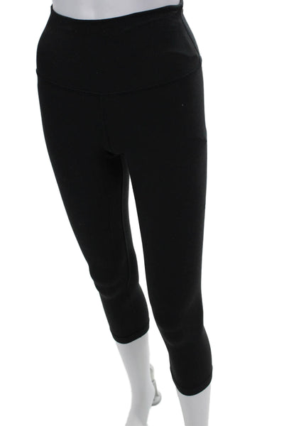 Lululemon Women Capri Cropped Leggings Black Nylon Size 4