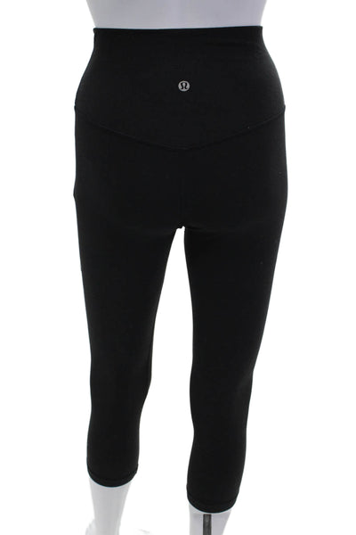 Lululemon Women Capri Cropped Leggings Black Nylon Size 4