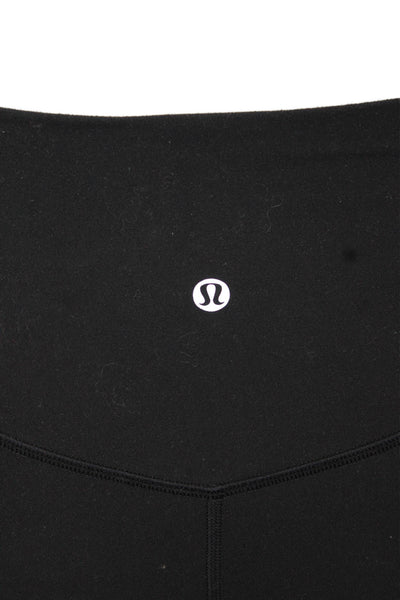 Lululemon Women Capri Cropped Leggings Black Nylon Size 4