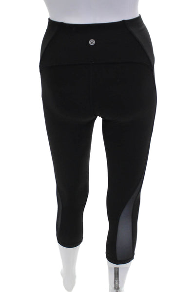 Lululemon Women Capri Crop Leggings Black Nylon Size 4