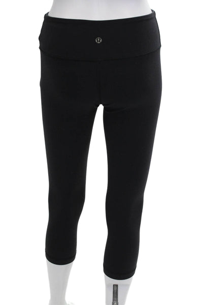 Lululemon Women Ankle Capri Leggings Black Nylon Size 4