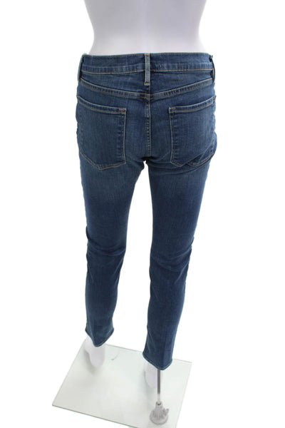 Frame Women Cropped Boyfriend Jeans Blue High-Rise Size 26