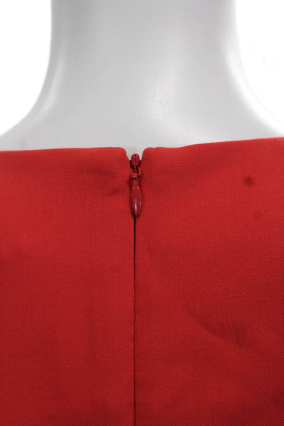 Likely Women Red Sheath Bodycon Short Sleeve Round Neck Dress Size 4