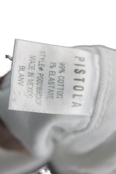 Pistola Womens Cropped Mom Jeans White Size 25