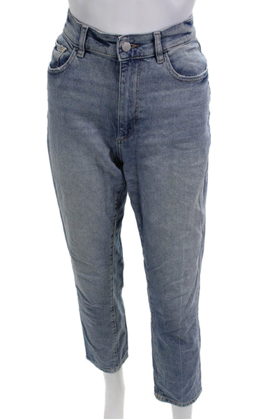 DL1961 Women Ankle Cropped High-Rise Jeans Blue Size 25