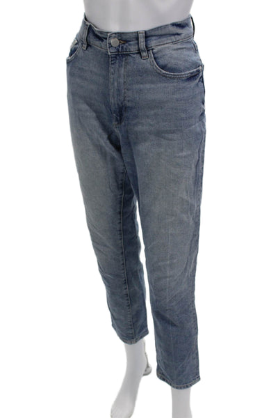 DL1961 Women Ankle Cropped High-Rise Jeans Blue Size 25