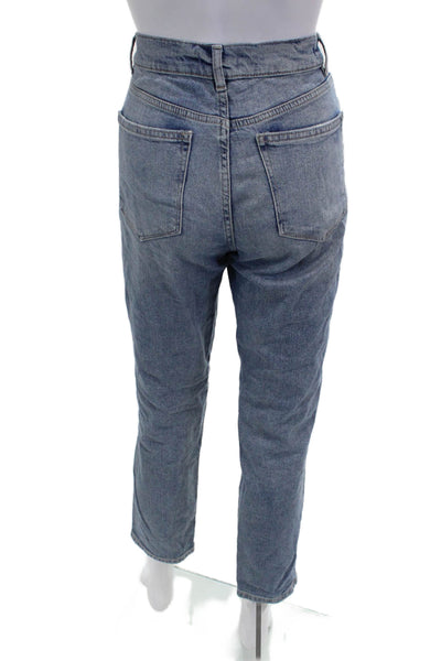 DL1961 Women Ankle Cropped High-Rise Jeans Blue Size 25