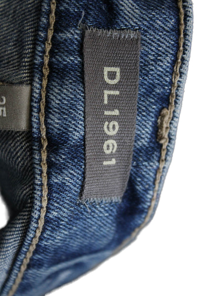 DL1961 Women Ankle Cropped High-Rise Jeans Blue Size 25