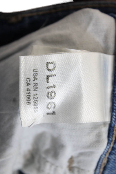 DL1961 Women Ankle Cropped High-Rise Jeans Blue Size 25