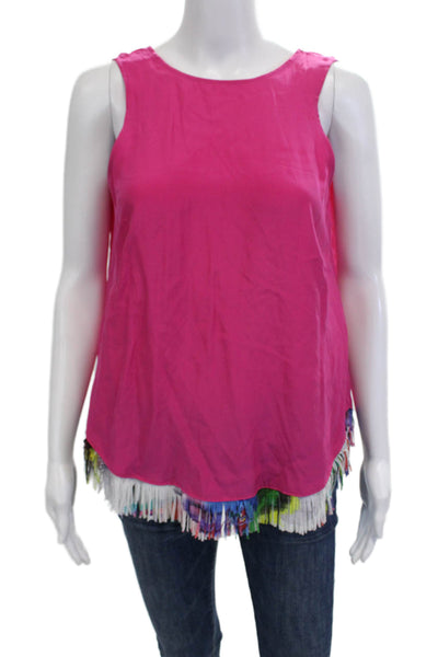 Marie Oliver Womens Pink Silk Bohemian Tank Size 2XS