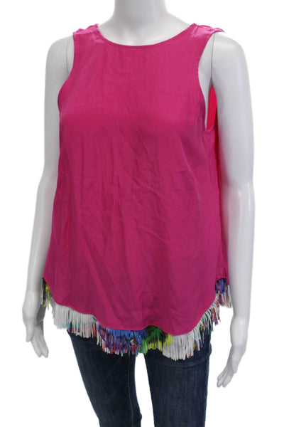 Marie Oliver Womens Pink Silk Bohemian Tank Size 2XS