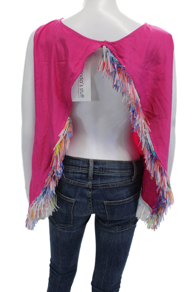 Marie Oliver Womens Pink Silk Bohemian Tank Size 2XS
