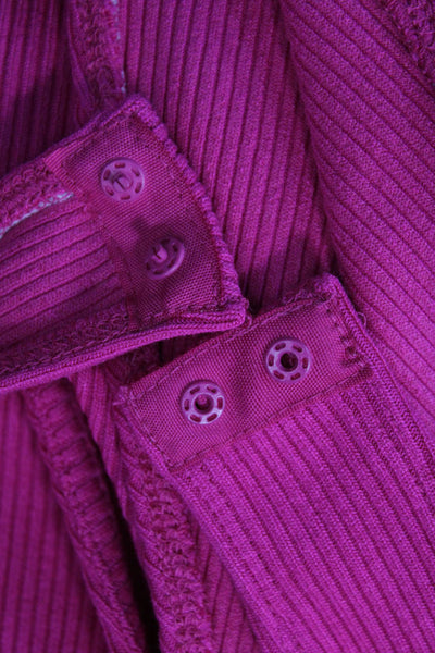 Zara Women Pink Mock Neck Sleeveless Jumpsuit Snap Closure 90s Size M