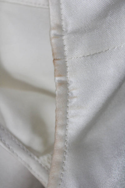 Zara Women Blouse Beige Round Neck 3/4 Sleeve Button Cuff Fall Size M