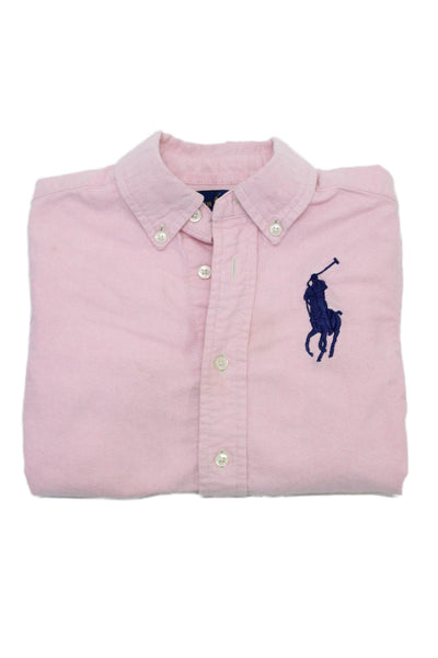 Polo Ralph Lauren Boys Cotton Long Sleeve Button-Down Shirt Pink Size 4T