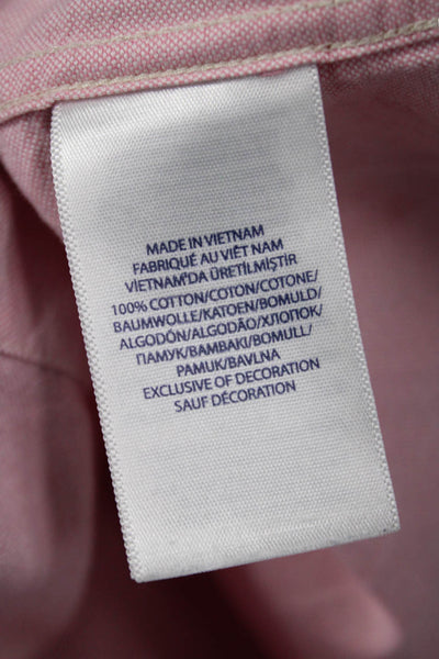 Polo Ralph Lauren Boys Cotton Long Sleeve Button-Down Shirt Pink Size 4T
