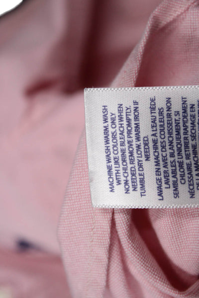 Polo Ralph Lauren Boys Cotton Long Sleeve Button-Down Shirt Pink Size 4T