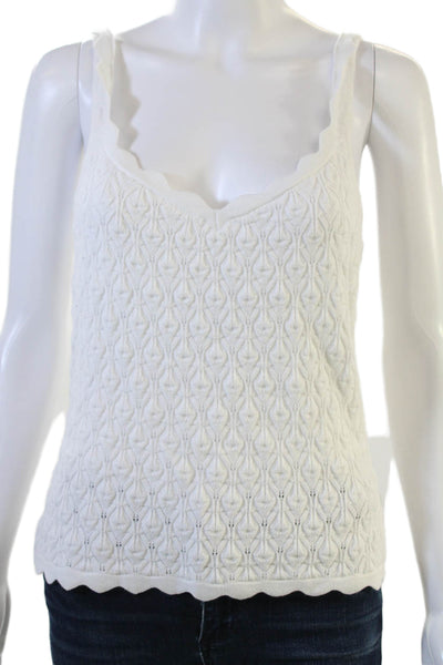 Ecru Women White V-Neck Camisole Sleeveless Size M