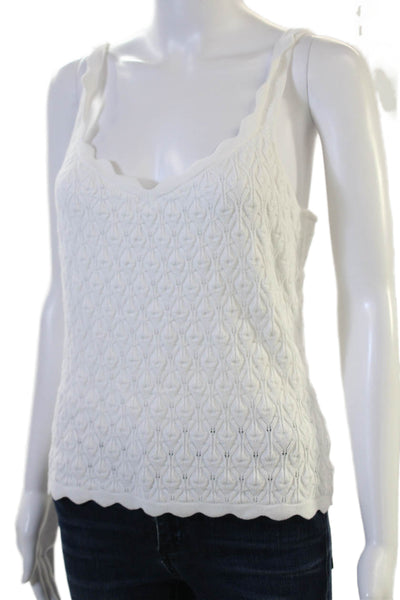 Ecru Women White V-Neck Camisole Sleeveless Size M