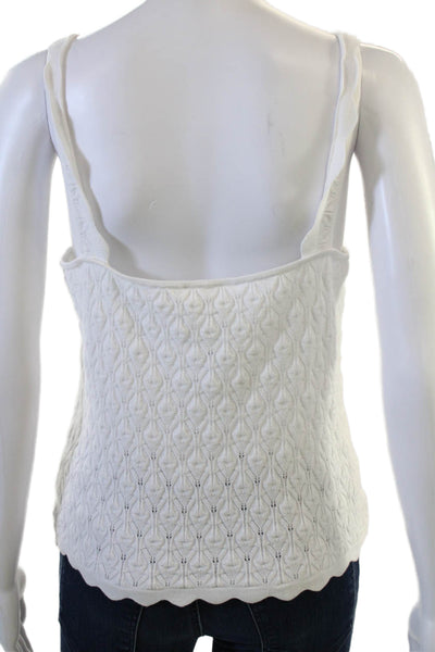 Ecru Women White V-Neck Camisole Sleeveless Size M