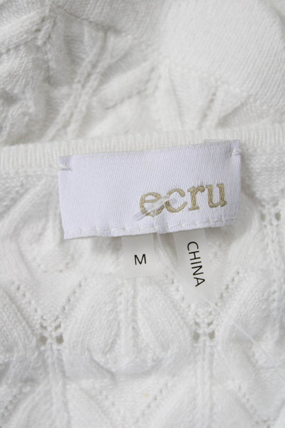 Ecru Women White V-Neck Camisole Sleeveless Size M