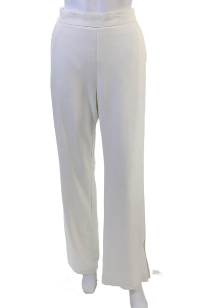 Trina Turk Womens Dress Pants White Zip Classic Viscose Size 6