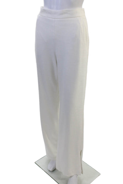 Trina Turk Womens Dress Pants White Zip Classic Viscose Size 6