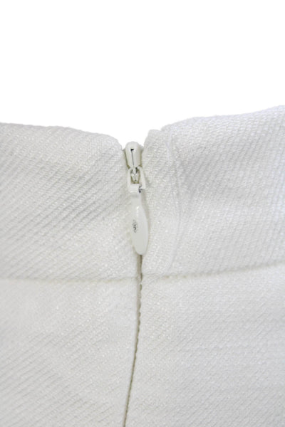 Trina Turk Womens Dress Pants White Zip Classic Viscose Size 6