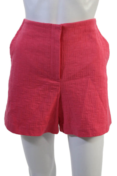 Trina Turk Unisex Chino Shorts Pink Geometric Size 38