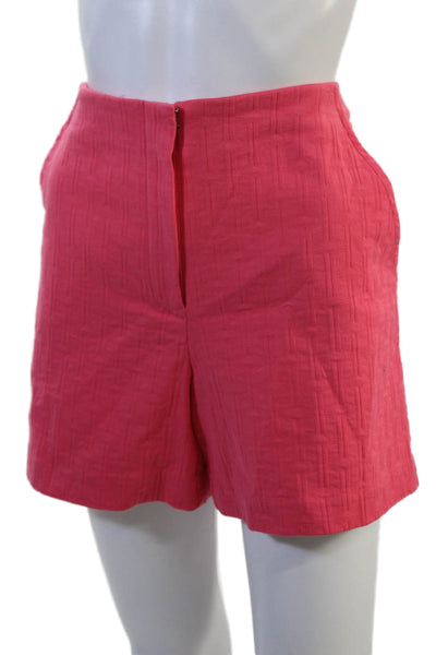Trina Turk Unisex Chino Shorts Pink Geometric Size 38