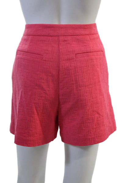 Trina Turk Unisex Chino Shorts Pink Geometric Size 38