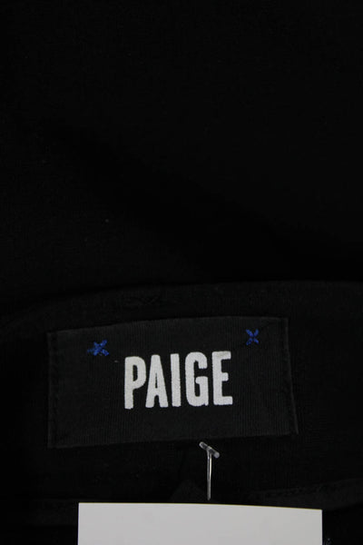 Paige Women Biker Jegging Black Button Rayon Nylon Elastane Size 27