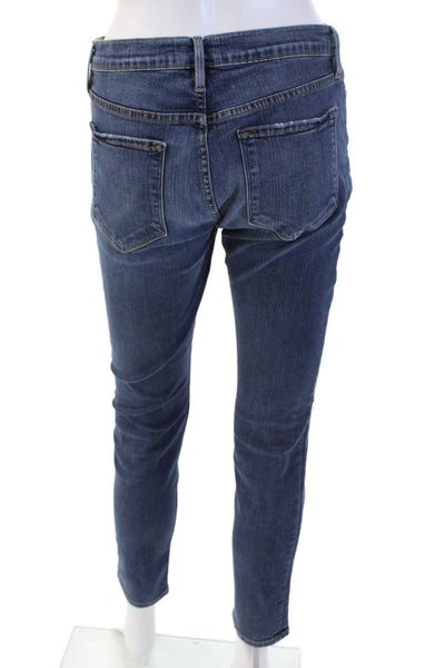 Frame Denim Women Dark Blue Ankle Skinny Mid Rise Jeans Size 27